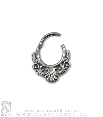 Кликер для септума Сталь Узор