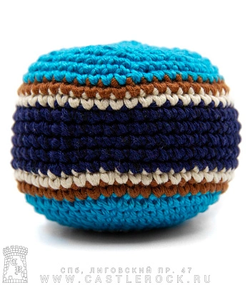 сокс полосатый (голубой, коричневый, синий, пластиковые гранулы)