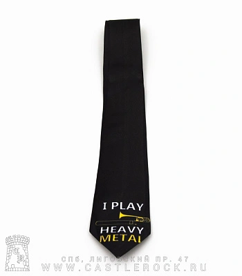 галстук труба "i play heavy metal"