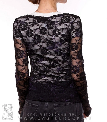 блуза ажурная с бабочками (фиолетовыми) punk rave