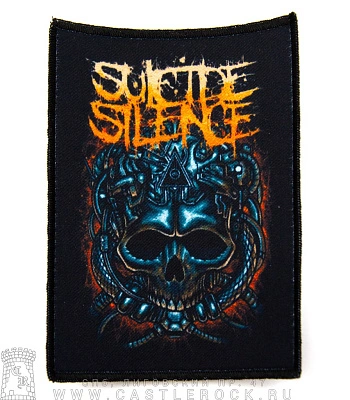 нашивка suicide silence (кибер череп)