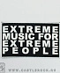 нашивка extreme music for extreme people (надпись белая)