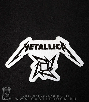 наклейка пластиковая metallica (лого)