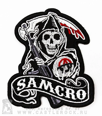 нашивка sons of anarchy "samcro" (вышивка)