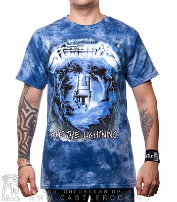 футболка metallica "ride the lightning" (варенка, синяя)