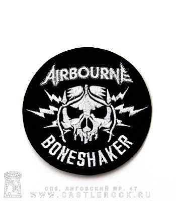 нашивка airbourne "boneshaker" (вышивка)