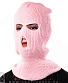 шапка балаклава вязаная (розовая)