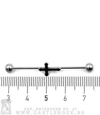 Штанга Индастриал Сталь с Шариками и Крестом 1,2 х 38 х 5/5