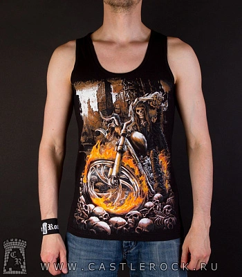 майка скелет байкера