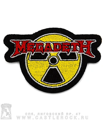 нашивка megadeth (радиация, вышивка)