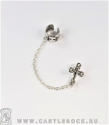 серьга кафф alchemy gothic (алхимия готик) e195 cross