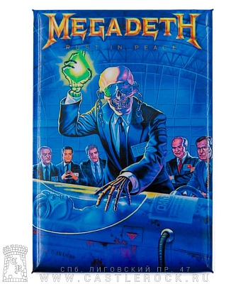 магнит прямоугольный megadeth "rust in peace"