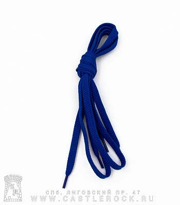 шнурки синие (плоские, 9 мм)