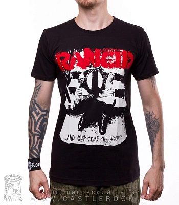 футболка rancid "and out come the wolves"