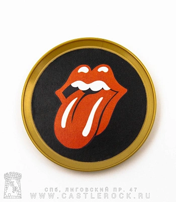 магнит тарелочка rolling stones (лого)