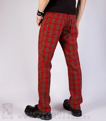 брюки клетка красная (средняя) 
