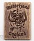 магнит прямоугольный деревянный motorhead "england" (лого светлое, светлый)