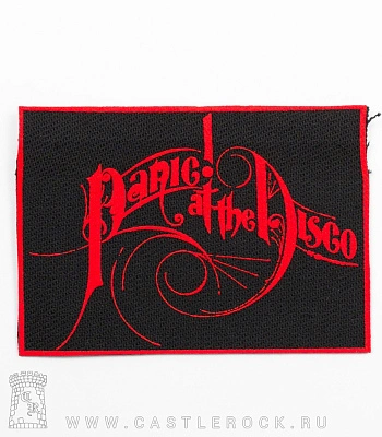 нашивка panic! at the disco (красная надпись)