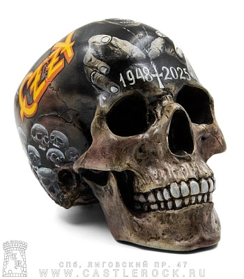 статуэтка череп расписной ozzy osbourne 1948-2025