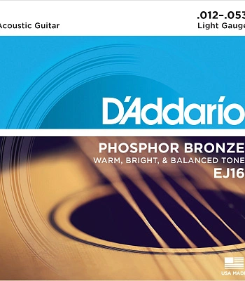 струны d'addario бронзовые для акустической гитары ej16