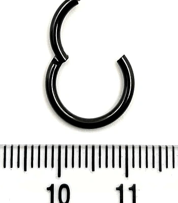 Сегментное Кольцо Кликер Сталь Черное 1,6 х 10