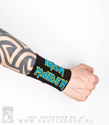 напульсник трикотажный iron maiden (широкий)