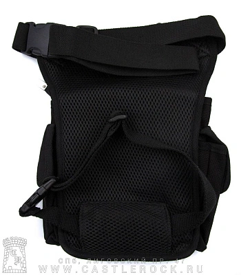 сумка на бедро текстиль многофункциональная (черная)
