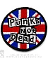 нашивка punks not dead (флаг великобритании, вышивка)