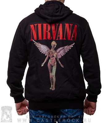 балахон на молнии nirvana "in utero"