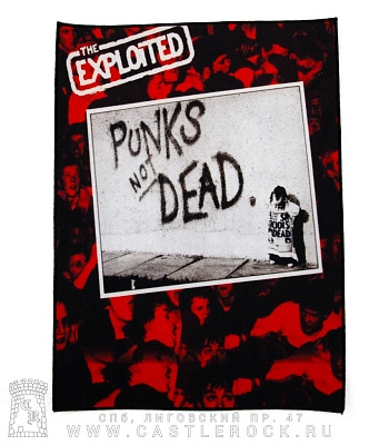 нашивка на спину exploited "punk’s not dead"