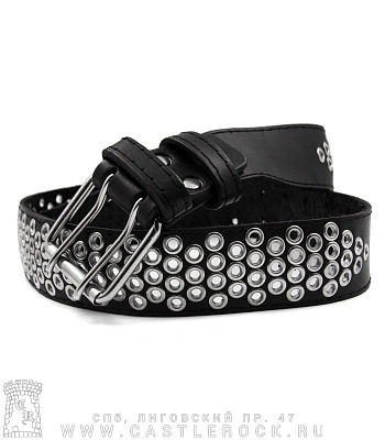 ремень кожаный 4 ряда блочки (шахматка)