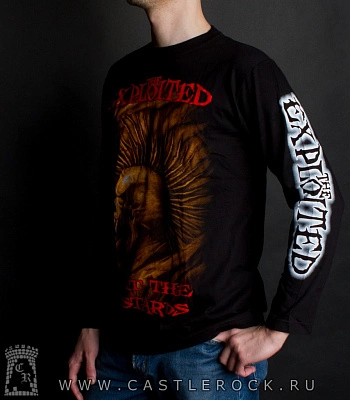 футболка exploited "beat the bastards" (принт коричневый) д/р