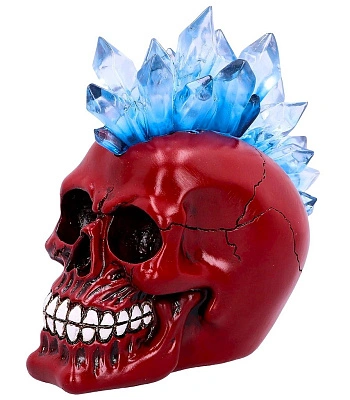 светильник череп панка (красный)