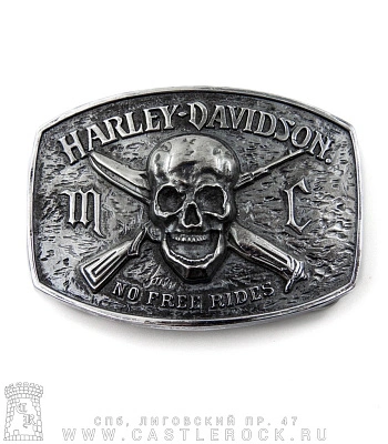 пряжка harley-davidson "mc no free rides"