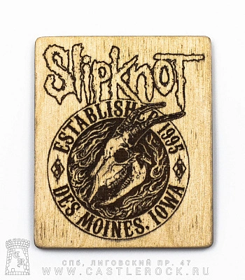 магнит деревянный slipknot "des moines. iowa 1995"