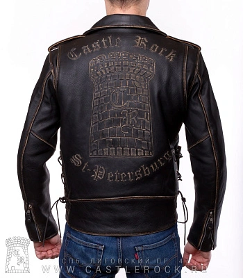 косуха castle rock st-petersburg с тиснением (искусственное старение)