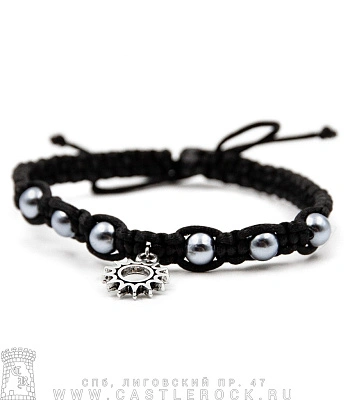 фенечка плетеная бусины шестеренка