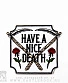 нашивка термо косы и розы "have a nice death" (вышивка)
