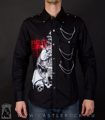рубашка с длинным рукавом avenged sevenfold (скелет с крыльями)