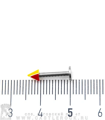 Лабрет Сталь с Акриловым Шипом (раста) 1,6 х 10 х 4