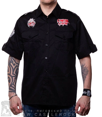 рубашка с коротким рукавом cannibal corpse "butchered at birth" (вышивка)