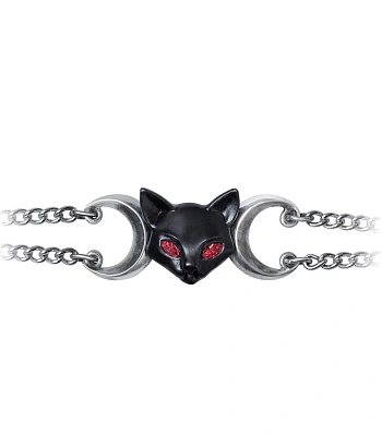 браслет alchemy gothic (алхимия готик) a135 triple moon black cat