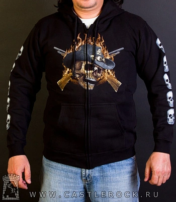 балахон на молнии скелет шерифа