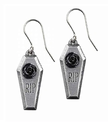 серьги alchemy gothic (алхимия готик) e432 rip rose