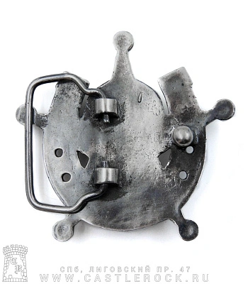 пряжка череп в звезде на подкове