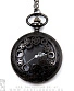 часы карманные на цепочке стимпанк (черные)