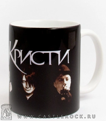 кружка агата кристи (группа, черный фон)