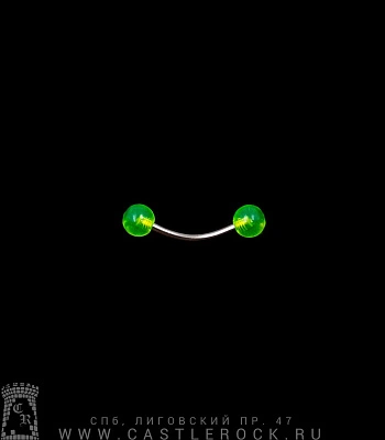 Микробанан Сталь с Акриловыми Шариками (желтыми) 1,2 х 10 х 4/4