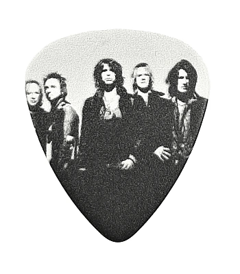 медиатор aerosmith (группа ч/б, фон светлый)