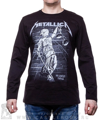 футболка metallica "and justice for all" (ч/б, стена) д/р